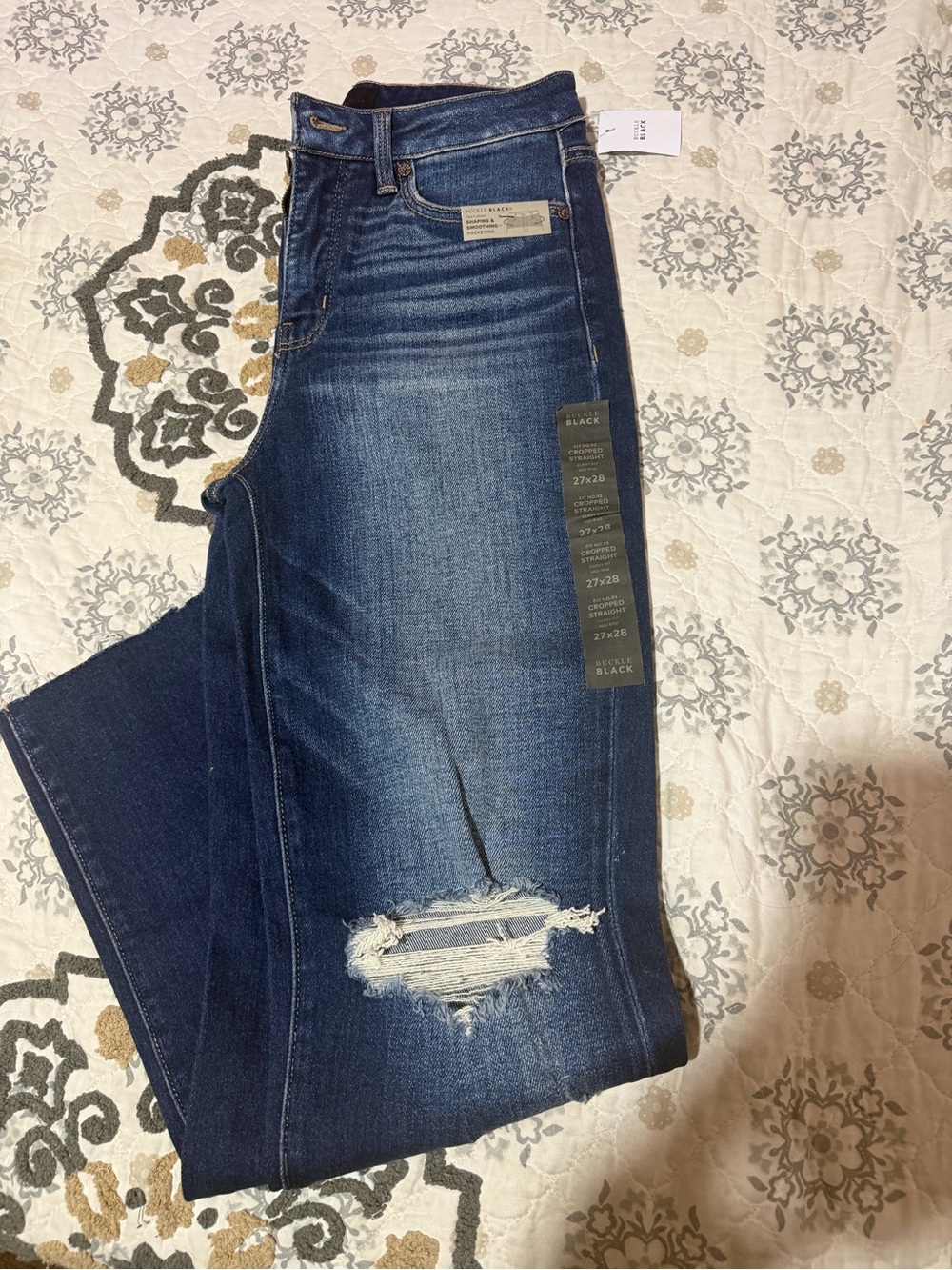 Buckle Black Women's Cropped Straight